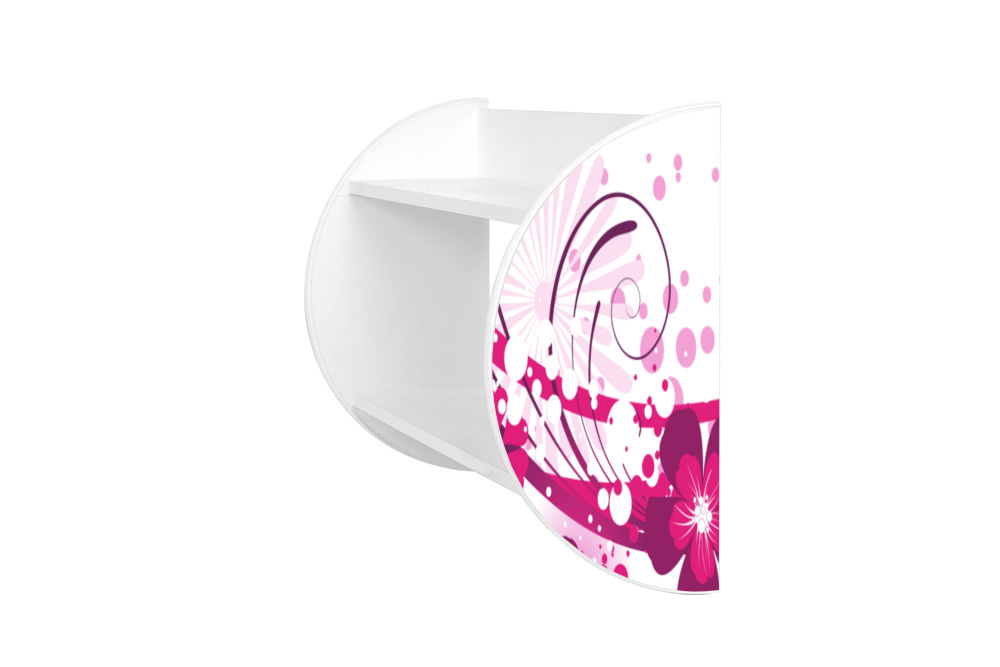 Becks polička na stenu Flower Pink